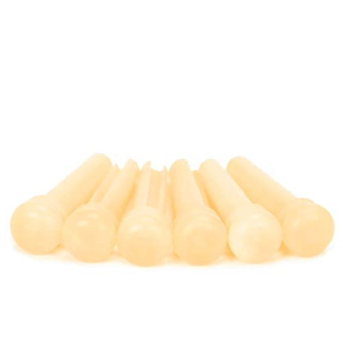 Miwayer Guitar Bone Bridge Pins Real Bone Unbleached Vintage Style Replacement Parts for 6 & 12 String Acoustic Guitar (Unbleached Pure Bone) Miwayer Guitar Bone Bridge Pins Real Bone Unbleached Vintage Style Replacement Parts for 6 & 12 String Acoustic Guitar (Unbleached Pure Bone)