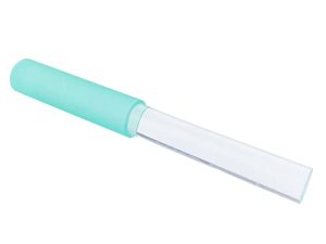Singing Bowl Mallet Clear Acrylic Base Rubber Striker Mallet for Playing Quartz Crystal Singing Bowl with Bundle Pocket (Green)