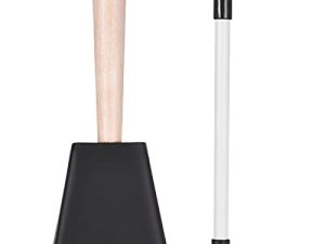 Btuty Professional Metal Cowbell with Wooden Handle Mallet Percussion Instrument