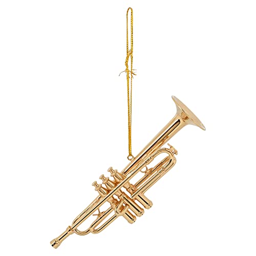 Broadway Gifts 4.5" Gold Brass Trumpet Ornament Decoration Broadway Gifts 4.5" Gold Brass Trumpet Ornament Decoration