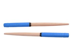 1 wooden drum stick Pair Maibachi Taiko Drum Sticks Wood Drumstickes for Musical Instrument Accessories rubber handle drum stick 35x2cm wooden drumsticks (Blue)