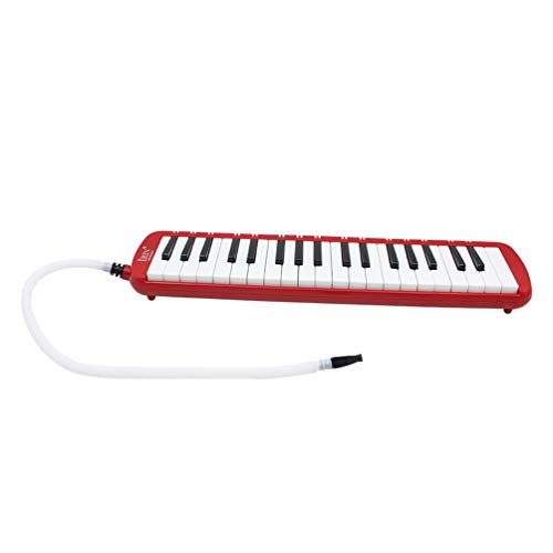 SUPVOX 37 Key Melodica Instrument with Mouthpiece Tube Air Piano Keyboards Pianica Musical Instrument with Soft Case for Music Lovers Beginners (Red) SUPVOX 37 Key Melodica Instrument with Mouthpiece Tube Air Piano Keyboards Pianica Musical Instrument with Soft Case for Music Lovers Beginners (Red)