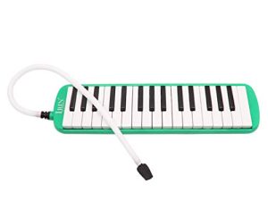 SUPVOX 32 Key Melodica Instrument with Mouthpiece Tube Air Piano Keyboards Pianica Musical Instrument with Soft Case for Music Lovers Beginners (Green)