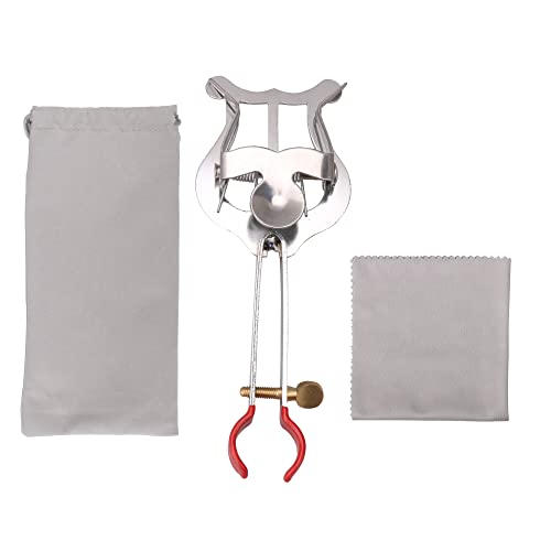 Walmine Silver Musical Sheet Clip Trumpet Clamp-On Music Clip Lyre Instrument Accessories Walmine Silver Musical Sheet Clip Trumpet Clamp-On Music Clip Lyre Instrument Accessories