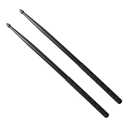 Nylon Drumsticks for Drum Set 5A Light Durable Plastic Exercise ANTI-SLIP Handles Drum Sticks for Kids Adults Musical Instrument Percussion Accessories (Black) Nylon Drumsticks for Drum Set 5A Light Durable Plastic Exercise ANTI-SLIP Handles Drum Sticks for Kids Adults Musical Instrument Percussion Accessories (Black)
