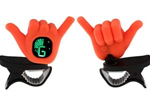 2Eleven Music Hang Loose Shaka Hand Gesture Chromatic Clip On Tuner for Ukulele