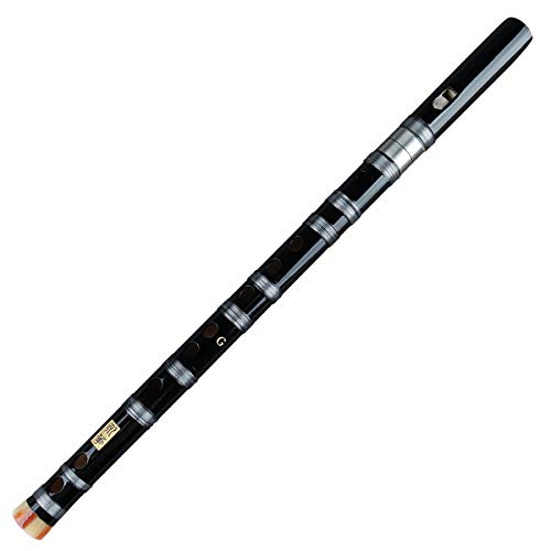 Bamboo Clarinet Vertical Flute with Clear Line Chinese Handmade Musical Instrument (Black-F Key) Bamboo Clarinet Vertical Flute with Clear Line Chinese Handmade Musical Instrument (Black-F Key)