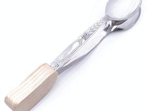 Professional Metal Steel Traditional Percussion Spoons with Wooden Handle - Musical Instrument for Easy Play Irish Folk Music Sound