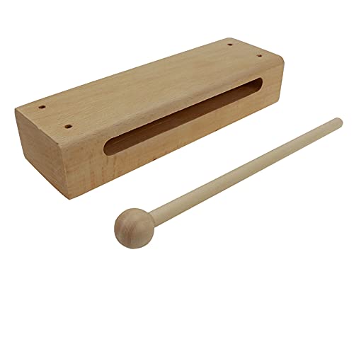 Risbay 1Set Wooden Block with Mallet Percussion Instrument Music Rhythm Blocks Risbay 1Set Wooden Block with Mallet Percussion Instrument Music Rhythm Blocks