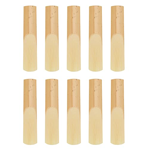 10PCs Tenor Saxophone Reeds Tenor Sax Accessories With Plastic Protective Cover Woodwind Musical Instrument Accessories for Beginners Educators Students 10PCs Tenor Saxophone Reeds Tenor Sax Accessories With Plastic Protective Cover Woodwind Musical Instrument Accessories for Beginners Educators Students