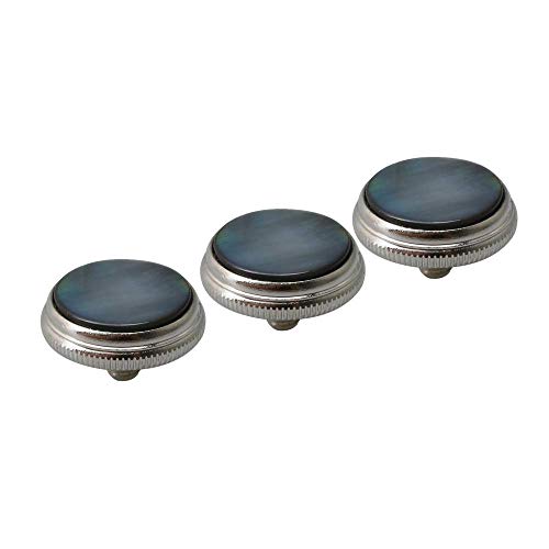 Liyafy 3Pcs Trumpet Valve Finger Buttons Musical Instruments Accessories Silver with Black Shell Inlay Liyafy 3Pcs Trumpet Valve Finger Buttons Musical Instruments Accessories Silver with Black Shell Inlay