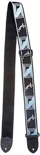 Fender Neon Monogramed Daphne Blue Guitar Strap Fender Neon Monogramed Daphne Blue Guitar Strap