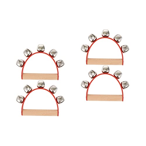 Vaguelly 4 pcs Music Desk Children Holiday Educational Jingle Toy Handheld Hand Handle Red Kids Favors Decor Shaker Rattle Enlightenment Crafts Toys Instrument Ring Wooden with School Vaguelly 4 pcs Music Desk Children Holiday Educational Jingle Toy Handheld Hand Handle Red Kids Favors Decor Shaker Rattle Enlightenment Crafts Toys Instrument Ring Wooden with School