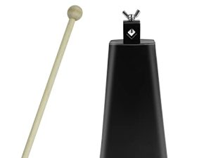 Soulmate Cow Bell 7 inch Metal Steel Cowbells Noise Makers Hand Percussion Cow Bell with Handle Stick for Drum Set