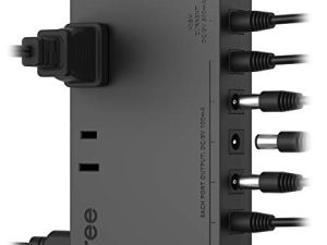 Hiree Guitar Pedal Power Supply 7 DC Output for 9V Effect Pedal Board with 2 AC Outlets for Charging Speaker