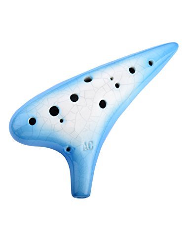 ”Joy of Wood Thrush” 12 Hole Alto C Ceramic Ocarina in Exquisite Craft (Gradient Blue) ”Joy of Wood Thrush” 12 Hole Alto C Ceramic Ocarina in Exquisite Craft (Gradient Blue)
