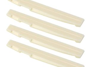 Mewutal 4PCS Plastic Guitar Bridge Saddle Musical Instrument Accessories for 6 String Folk Pop Guitar (Cream Yellow