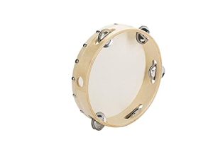 SOHAPY Hand Held Tambourine Drum 6 inch Bell Birch Metal Jingles Percussion Gift Musical Educational Drum Instrument (6 IN)