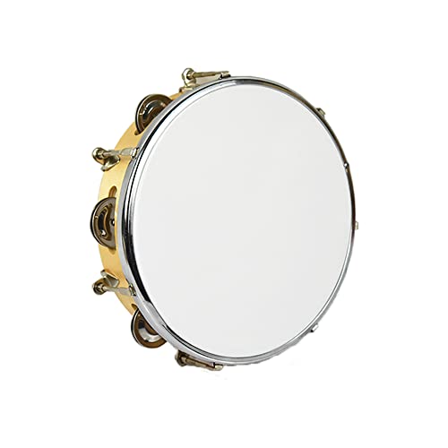 ENNBOM Tambourines for Adults Hand Held Ring Bell Adjustiable Metal Jingles Wood Frame Hand Drum (8") ENNBOM Tambourines for Adults Hand Held Ring Bell Adjustiable Metal Jingles Wood Frame Hand Drum (8")