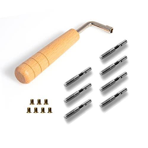 Cheerock 7Pcs Tuning Pin Nails for Lyre Harp Strings and Other Small Harp Musical Stringed Instrument with L-shape Tuning Wrench Cheerock 7Pcs Tuning Pin Nails for Lyre Harp Strings and Other Small Harp Musical Stringed Instrument with L-shape Tuning Wrench