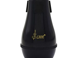 Holibanna Trombone Straight Mute Professional Tenor Trombone Silencer Horn Practice Mute Plastic Musical Instruments Sourdine for Alto Tenor Trombones Black