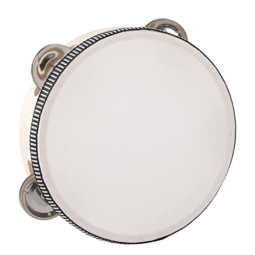 Tambourine for Adults Wooden Tambourine Hand Held Drum Bell Birch Metal Jingles Percussion Percussion Gift Musical Educational Instrument for Church Party(4 inch) Tambourine for Adults Wooden Tambourine Hand Held Drum Bell Birch Metal Jingles Percussion Percussion Gift Musical Educational Instrument for Church Party(4 inch)
