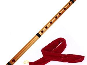 Japanese Bamboo Flute with Black Lines 7/8 Hon Handmade Bamboo Musical Instrument (7 Hon)