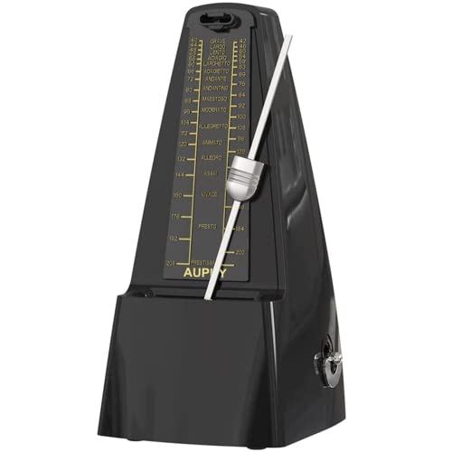 Metronome for Piano Guitar Drum Violin Mechanical Metronome Beat Tempo Tuner Bright Black AUPHY Metronome for Piano Guitar Drum Violin Mechanical Metronome Beat Tempo Tuner Bright Black AUPHY