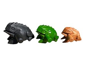 Percussion Instruments Wooden Frog 3 Pcs Set of 4 Inch Frog