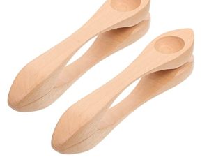 GANAZONO 2pcs Musical Spoons Traditional Percussion Spoons Folk Wooden Percussion Instrument for Old Fashioned Easy Play Irish Folk Music Wood Sound