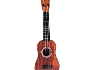 predolo Realistic 21 Inch Ukulele Guitar Early Learning Education for Beginners - Brown