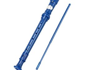 Descant Recorder 8-Hole Soprano Kids Music Flute With Cleaning Rod And Case Bag For School Student (Blue 02)