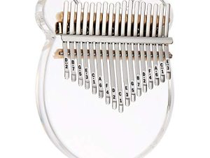 Beveetio Clear Kalimba Thumb Piano With Eva Protective Case