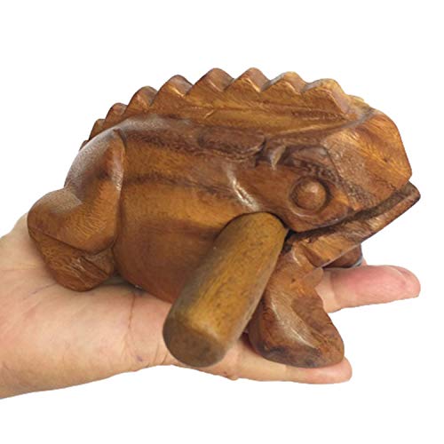 Cozinest Medium 6" Wood Frog Guiro Rasp Percussion Musical Instrument Tone Block Wooden Handcraft Percussion Instruments Products From Thailand Lucky Frog for Home Office Decor (Tan) Cozinest Medium 6" Wood Frog Guiro Rasp Percussion Musical Instrument Tone Block Wooden Handcraft Percussion Instruments Products From Thailand Lucky Frog for Home Office Decor (Tan)