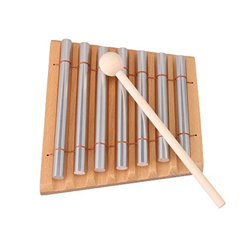 Lovermusic 7 Tone Wood Instrument Energy Chime with Mallet & 7 Tubes Wooden Collection Percussion Accessories Lovermusic 7 Tone Wood Instrument Energy Chime with Mallet & 7 Tubes Wooden Collection Percussion Accessories
