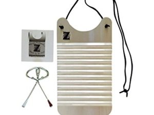 Washboard Zydeco Frottoir ScrubBoard Percussion Instrument Free Scratchers Miniature 6 inches wide by 11 inches long Handmade Louisiana Tee Don Board Key of Z Rubboards