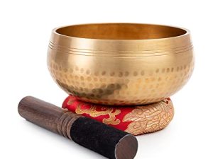 Tibetan Singing Bowl Set - Easy To Play for Beginners - Authentic Handcrafted Mindfulness Meditation Holistic Sound 7 Chakra Healing Gift by Himalayan Bazaar (5")