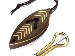 Bass jew's harp with case jaw harp mouth harp mondharp maultrommel by Pavel Potkin with cedar case"Dark Leaf"