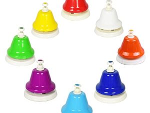 ENNBOM Desk Bells Hand Bells 8 Notes Music Bells Percussion Instrument Musical Teaching Diatonic