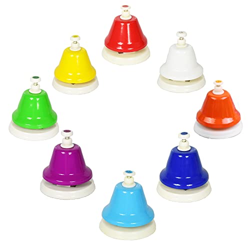 ENNBOM Desk Bells Hand Bells 8 Notes Music Bells Percussion Instrument Musical Teaching Diatonic ENNBOM Desk Bells Hand Bells 8 Notes Music Bells Percussion Instrument Musical Teaching Diatonic