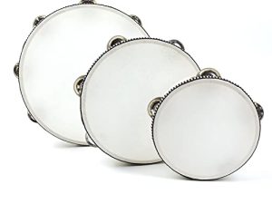 LOONELO 3 Pack Tambourines with 6 8 10 inch