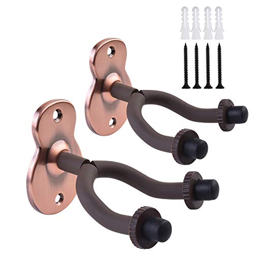 Lejoy Guitar hanger Guitar hook Guitar holder Guitar wall mount hangers for Electric Acoustic and Bass Guitars (BROWN) Lejoy Guitar hanger Guitar hook Guitar holder Guitar wall mount hangers for Electric Acoustic and Bass Guitars (BROWN)