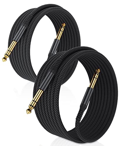 Elebase 1/4 Inch TRS Instrument Cable 10ft 2-Pack Elebase 1/4 Inch TRS Instrument Cable 10ft 2-Pack