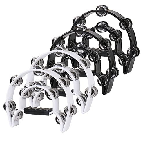 4 Pack Handheld Tambourine with Metal Jingles 4 Pack Handheld Tambourine with Metal Jingles