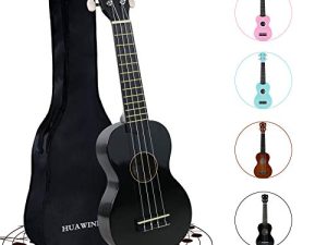 HUAWIND 21 Inch Soprano Ukulele for Beginners