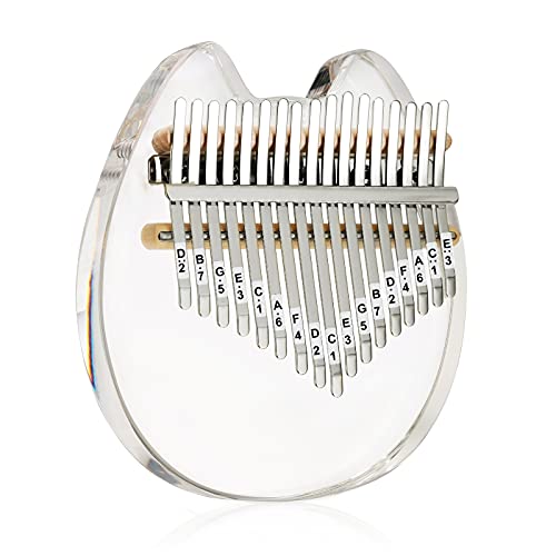 Beveetio Clear Kalimba Thumb Piano With Eva Protective Case Beveetio Clear Kalimba Thumb Piano With Eva Protective Case