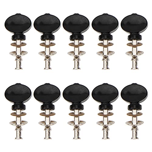 10Pcs Yootones Straight Rod Type Small Round Handle Ukulele Standard Compatible with Ukulele String Quasi-Plastic Handle Musical Instrument Accessories (Black) 10Pcs Yootones Straight Rod Type Small Round Handle Ukulele Standard Compatible with Ukulele String Quasi-Plastic Handle Musical Instrument Accessories (Black)