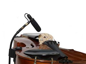 AV-JEFES PMM19B-TA3-VL Violin Clip-On Musical Instrument Microphone for AKG Wireless Microphone and Phantom Power Input