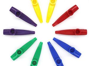dé DE Plastic Kazoos Musical Instruments with Kazoo Flute Diaphragms for Gift