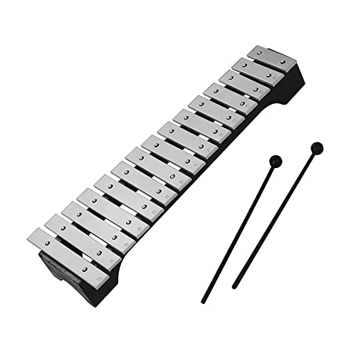 NTBL 15-Note Xylophone Glockenspiel Wooden Base Aluminum Bars with Mallets Percussion Musical Instrument Gift with Carrying Bag NTBL 15-Note Xylophone Glockenspiel Wooden Base Aluminum Bars with Mallets Percussion Musical Instrument Gift with Carrying Bag